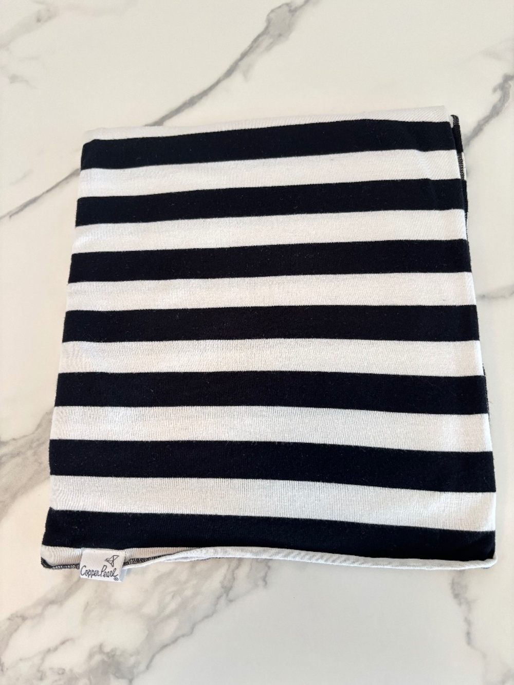 Copper Pearl Blanket Black and White Stripes 44”x46”